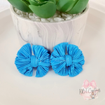 Blue Pleated Micro Messy Piggies