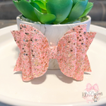 Pink/Gold Glitter Brae Bow