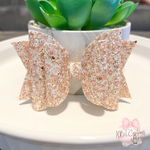 Gold/White Glitter Brae Bow