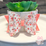 Farmer’s Market Floral/Coral Brae Bow