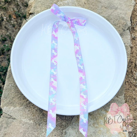 Unicorn Ribbon Bow