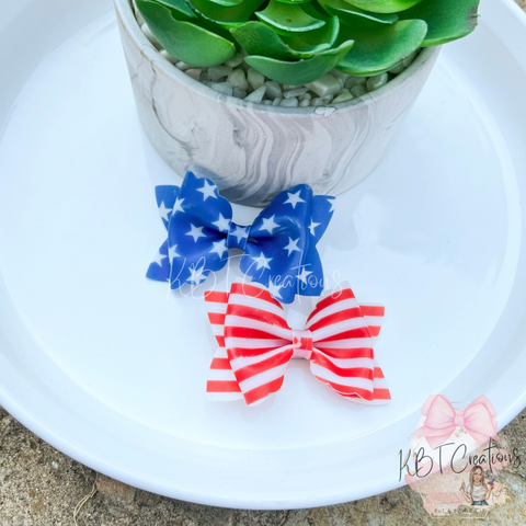 Stars & Stripes Jelly Keller Piggies on clip