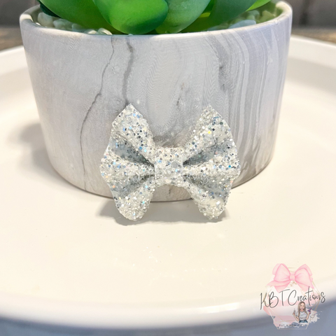 Silver/White Glitter Keira Mini