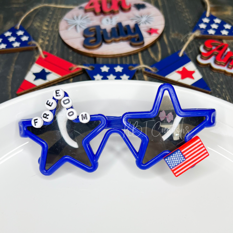 Blue Freedom Star Sunnies