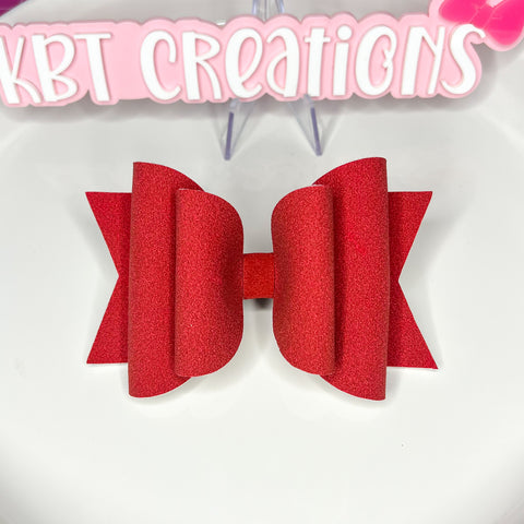 Brick Red Suede Brae Bow