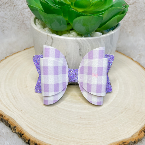 Purple Plaid Tatum Bow